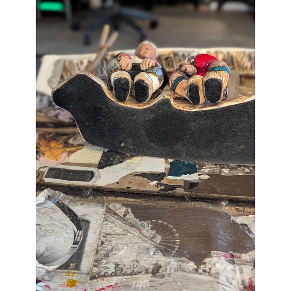 1963 C Alan Johnson Whale Feast Scene - Extremely Rare Inuit Figurine Decor - Picture 9 of 10